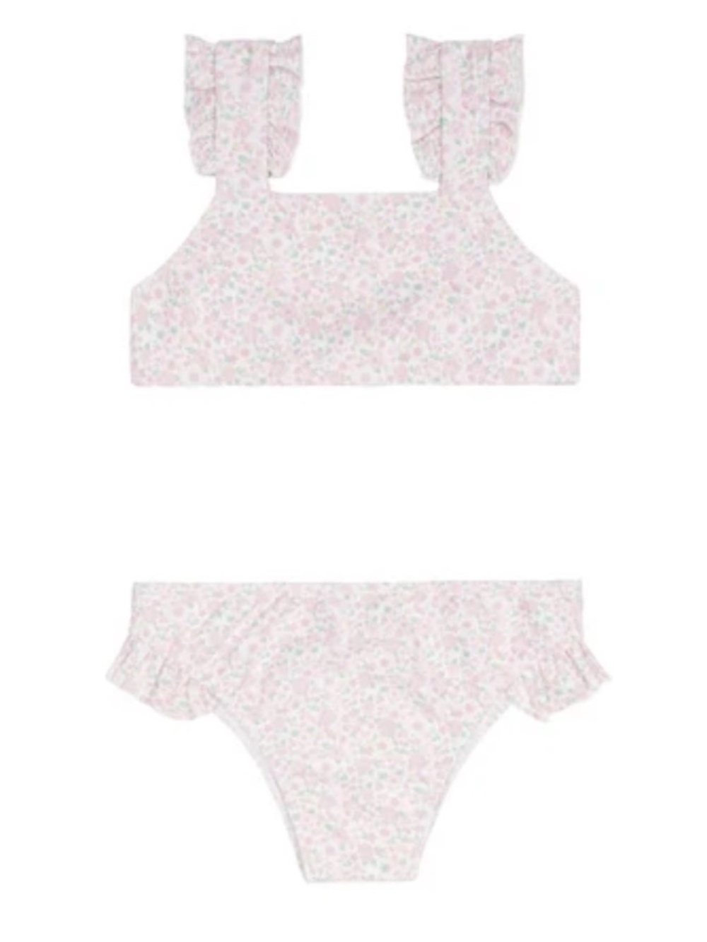 Minnow Antique Floral Ruffle strap bikini